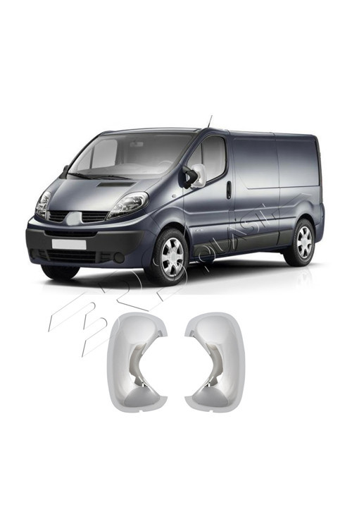 Renault Trafic Uyumlu 2001-2014 Ayna Kapağı 2 Parça Abs Krom Kaplama