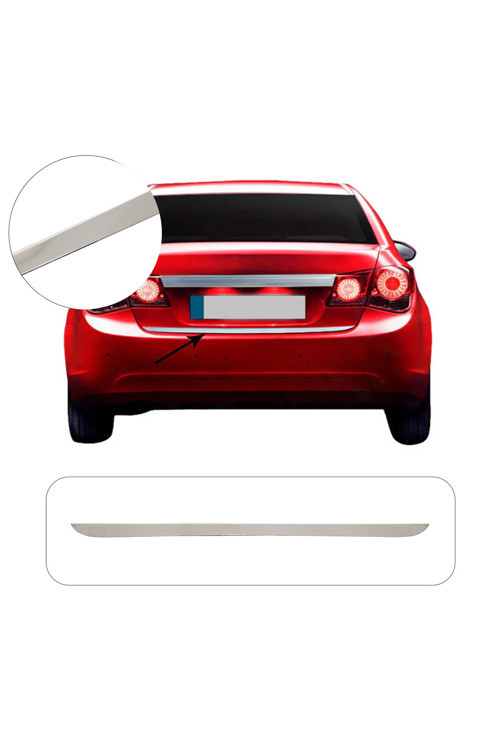 Chevrolet Cruze Sedan Uyumlu 2009 Ve Üzeri Krom Bagaj Alt Çıtası Paslanmaz Çelik