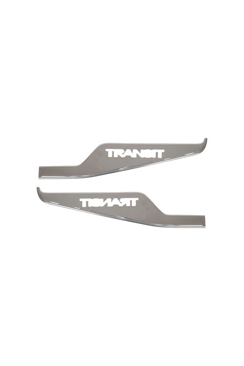 Ford Transit Uyumlu 2003-2013 Krom Cam Çıtası (Yazılı Model) 2 Parça Paslanmaz Çelik
