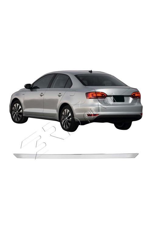 Volkswagen Jetta Uyumlu 2011-2014 Krom Bagaj Çıtası Paslanmaz Çelik