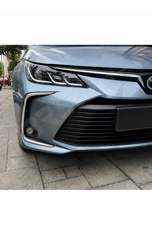 Toyota Corolla Uyumlu 2019 Ve Üzeri Krom Ön Sis Kaşı 2 Parça Paslanmaz Çelik