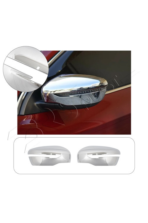 Nissan X-Trail Uyumlu 2014 Ve Üzeri Ayna Kapağı 2 Parça Abs Krom Kaplama