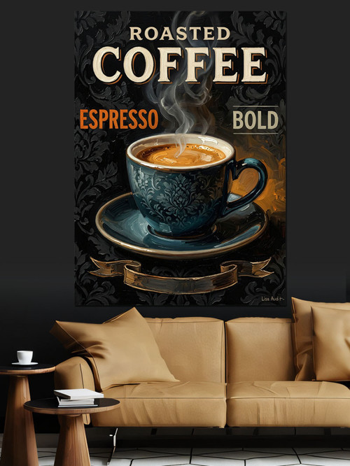 Roasted Coffee Vintage Tabela Dekoratif Kanvas - Mdf Ahşap Tablo