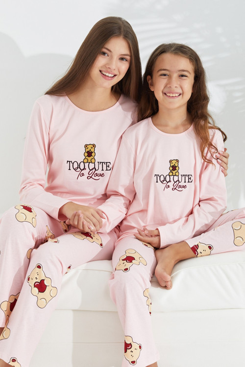 Pamuklu Likralı Örme Pijama Takım