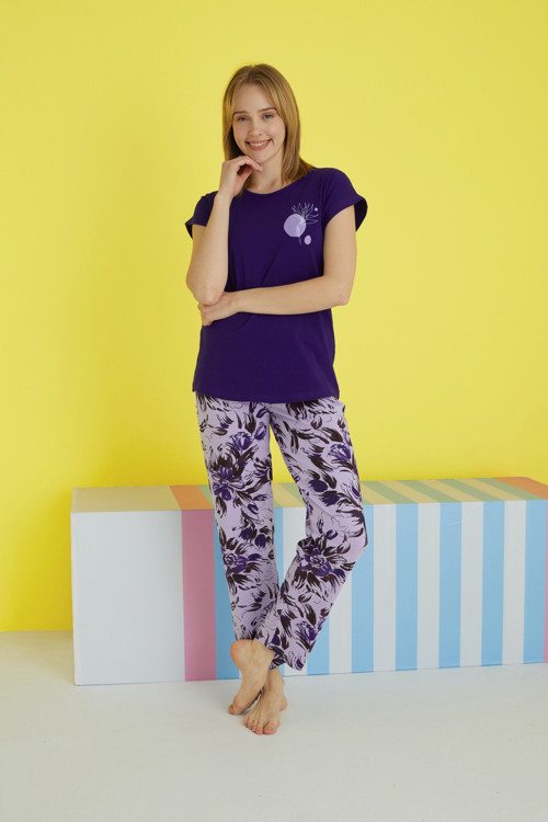 Pamuklu Örme Pijama Takım
