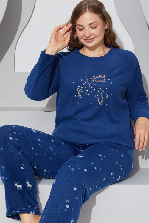 Alt-Üst Polar Curve Büyük Beden Battal Boy Pijama Takım24222525