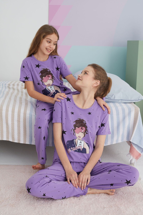 Pamuklu Örme Pijama Takım