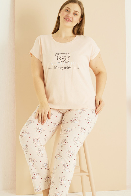Curve Büyük Beden Battal Boy Pamuklu Pijama Takım25103773
