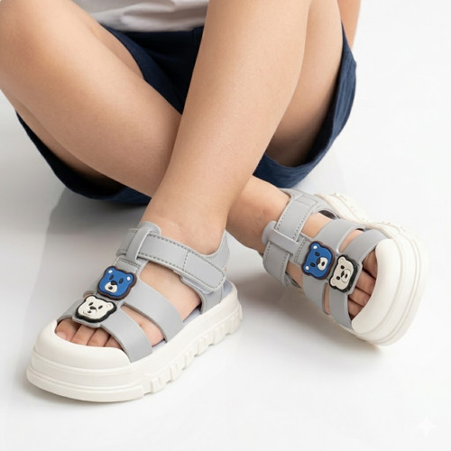 (Kids) Kaymaz Taban Çocuk Sandalet GRİ