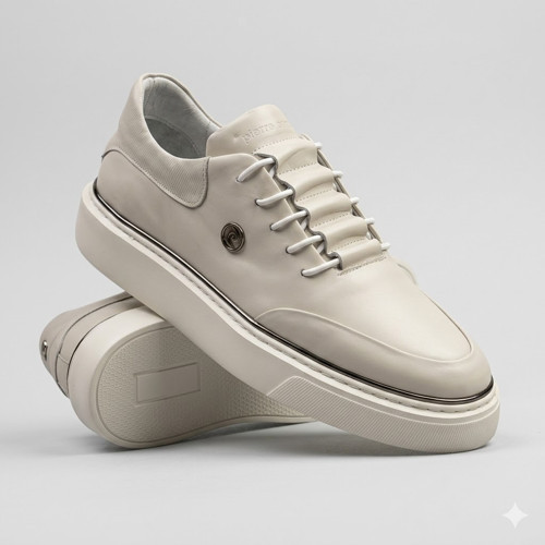 1601275 Men's Leather Shoes Açık Gri