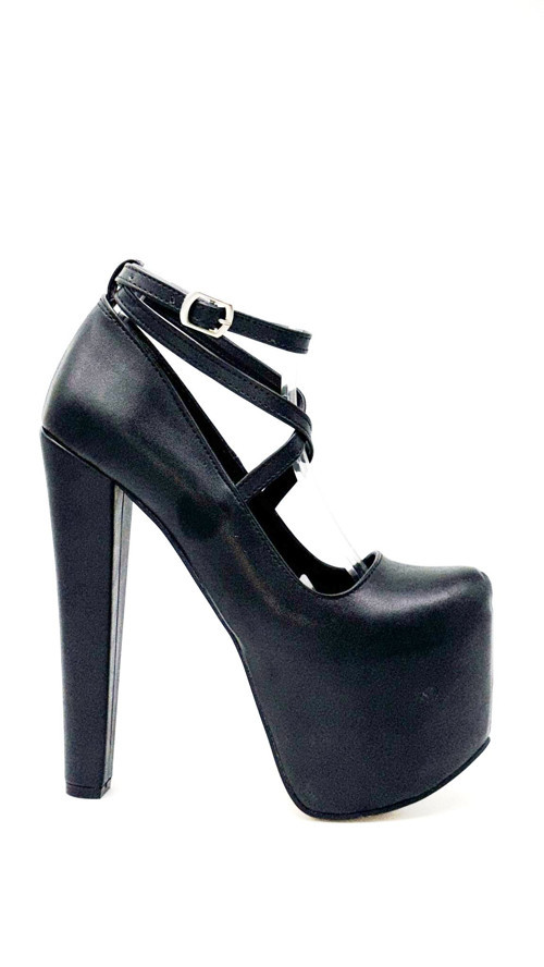 Yüksek Topuklu (18 cm) Platform (7 cm) Kadın Ayakkabı SİYAH