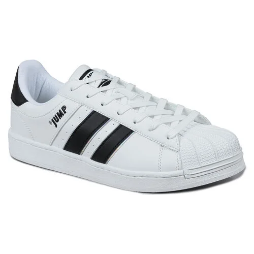 29055 Bağcıklı Erkek Sneaker Günlük Spor Ayakkabı BEYAZ SİYAH
