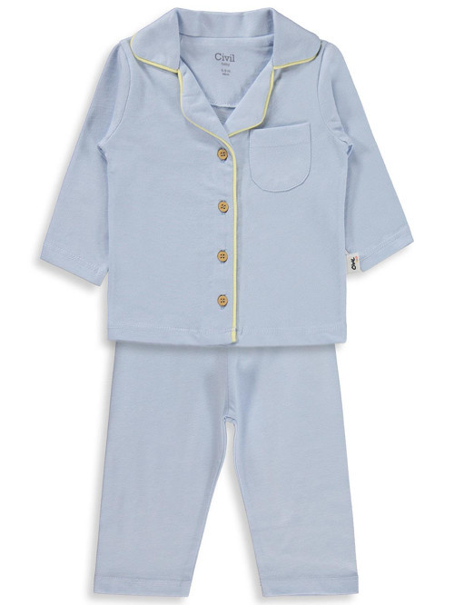 Basic 6-18 Ay Pijama Takımı - Mavi