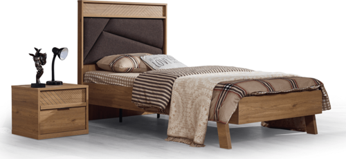 Karyola-Komodin Urlu Pablo Ceviz Renk Model Eskitme Malzeme İtinalı paket