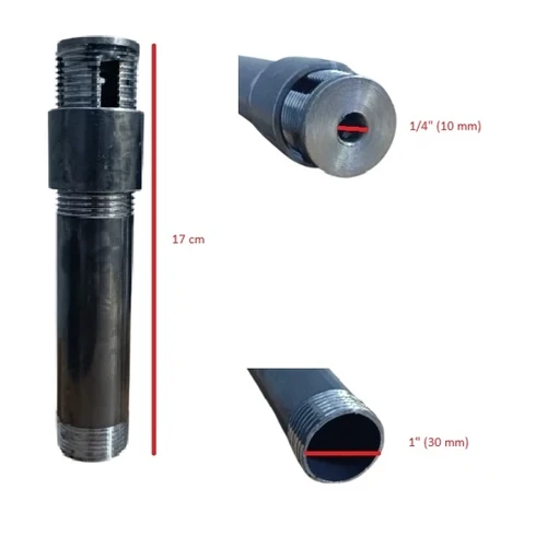 1" PARMAK YİVLİ MAŞONLU BORU 17CM-(32X2)