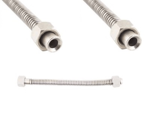PASLANMAZ ÇELİK ESNEK GAZ FLEX ÇİFT REKORLU 1/4-1/4 60CM