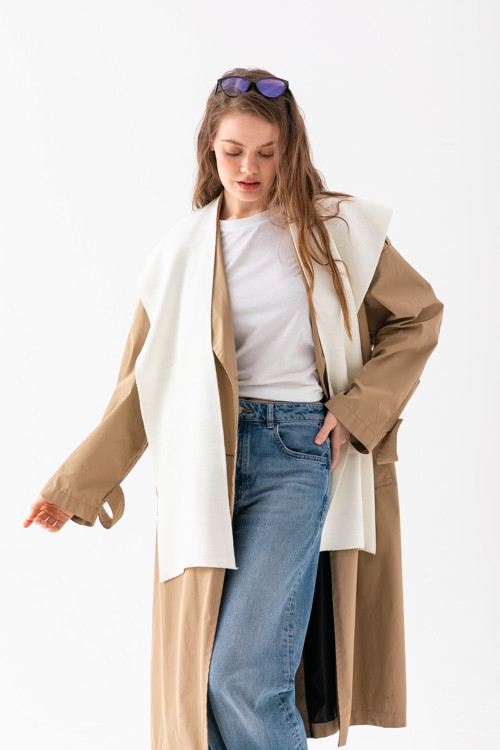 Kare Parçalı Patchwork Atkı - Spor Triko Örme Omuz Atkısı | Unisex Boho Şal - Atkı
