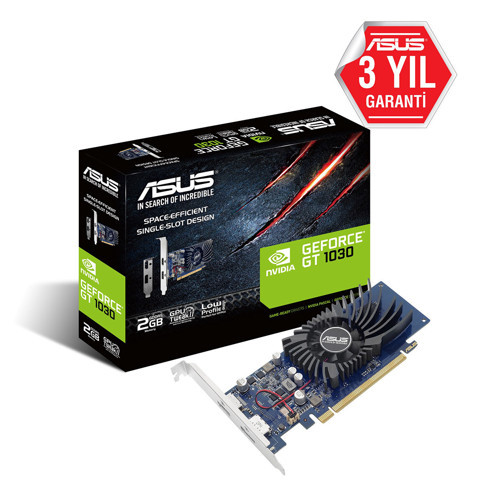 2 GB GT1030-2G-BRK GDDR5 64bit 1506Mhz 1xHDMI 1xDP LOW PROFİLl EKRAN