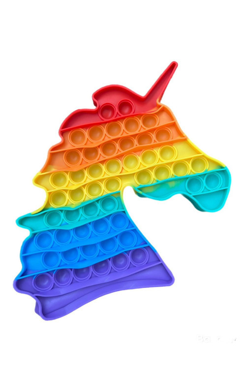 Pop It Push Bubble Fidget Popit Duyusal Unicorn Pony Renkli 25 Cm