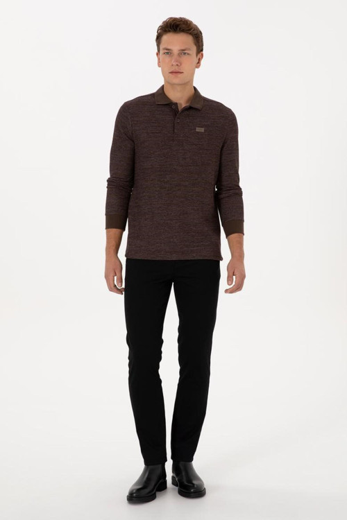G081Sz078-2237501 Slim Erkek Dokuma Spor Pantolon