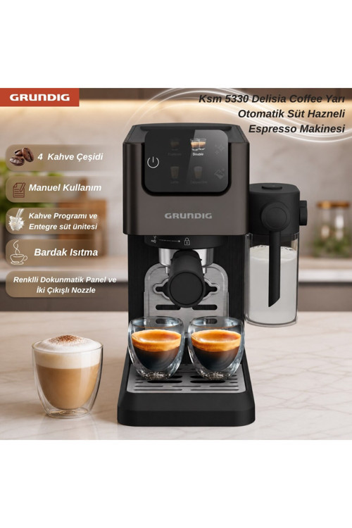 Ksm 5330 Delisia Coffee Yarı Otomatik Süt Hazneli Espresso Makinesi