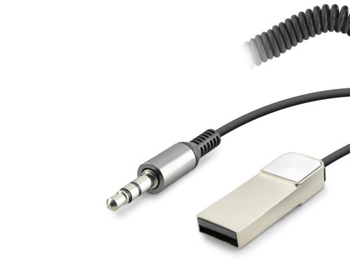 Aux Bluetooth Ses Alıcı Adaptör Dahili Kablolu Handsfree 3.5Mm - Siyah HD9005