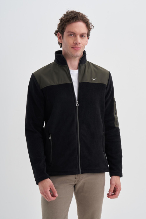 56380 Erkek Dik Yaka Sweat Hırka