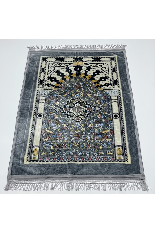 Peluş Seccade 80X120 Cm – Desenli Lüks Namaz Seccadesi