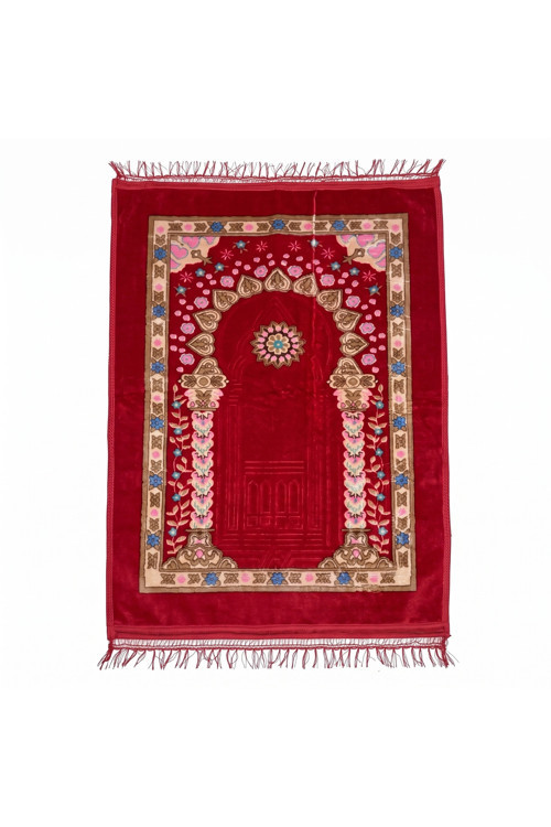 Peluş Seccade 80X120 Cm – Desenli Lüks Namaz Seccadesi