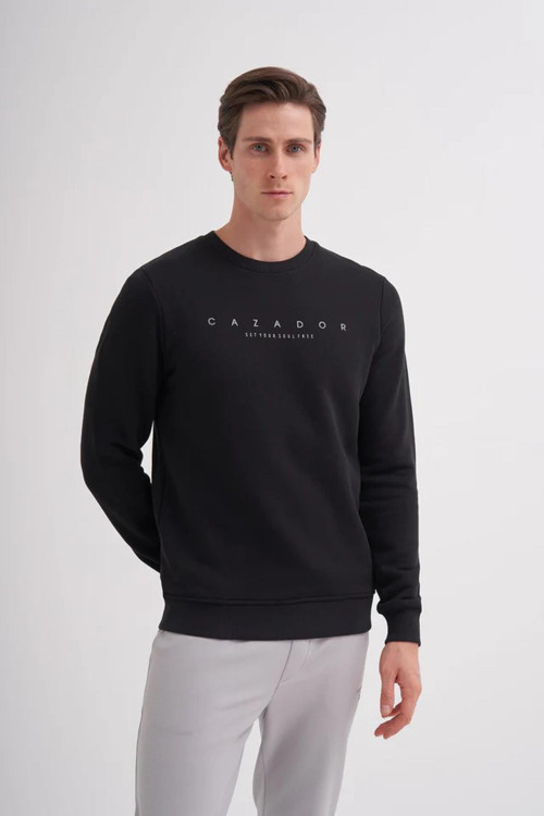 52350 Erkek Bisiklet Yaka Sweatshirt