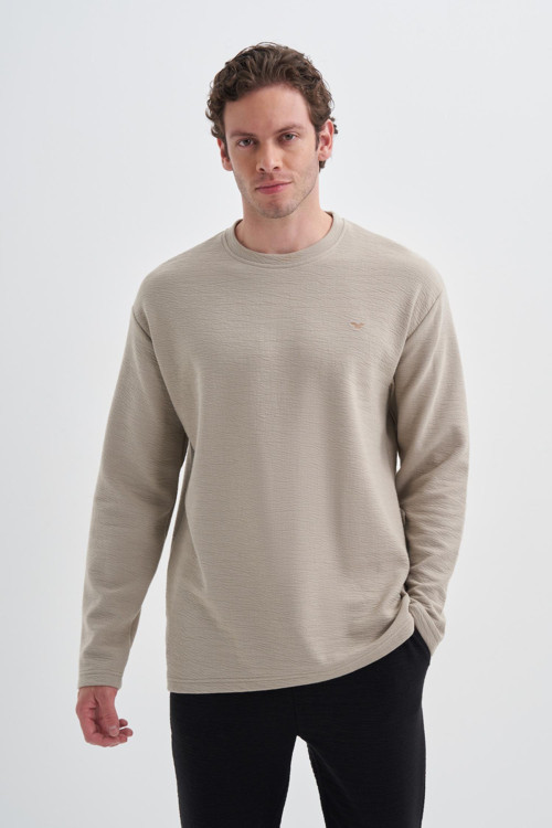 50690 Erkek Bisiklet Yaka Sweatshirt