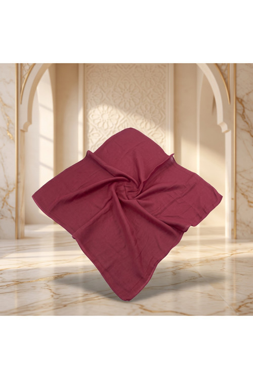 Düz Dikişli Yazma 100X100 Cm Gül Pembe
