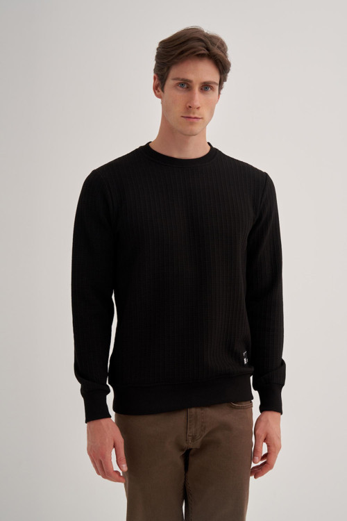 51960 Erkek Bisiklet Yaka Sweatshirt