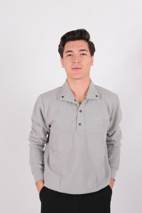 Fp24B2105 Erkek Dik Yaka Çıt Çıtlı Sweatshirt