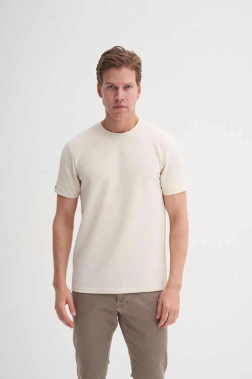 4202 Erkek Bisiklet Yaka T-Shirt