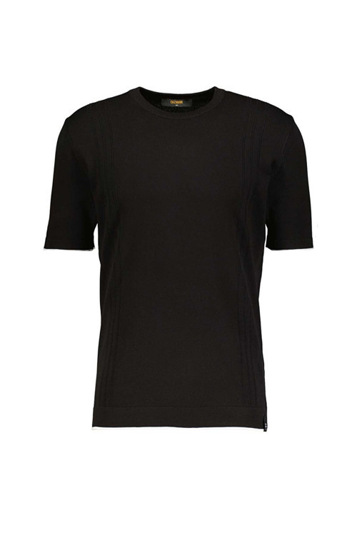 34185 Erkek Bisiklet Yaka Triko T-Shirt