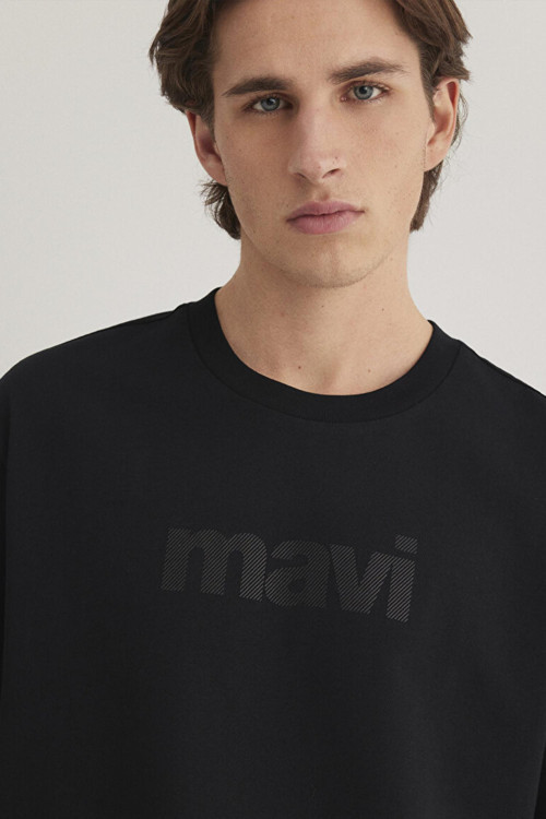M0611807-900 Erkek Mavi Logo T-Shirt