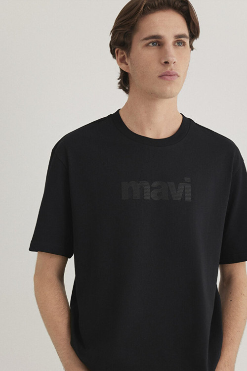 M0611807-900 Erkek Mavi Logo T-Shirt