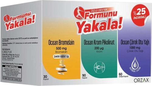 Formunu Yakala 3'lü Set (Bromelain 30 Kapsül + Krom Pikolinat 90 Kapsül + Çörek Otu Yağı 60 Kapsül )