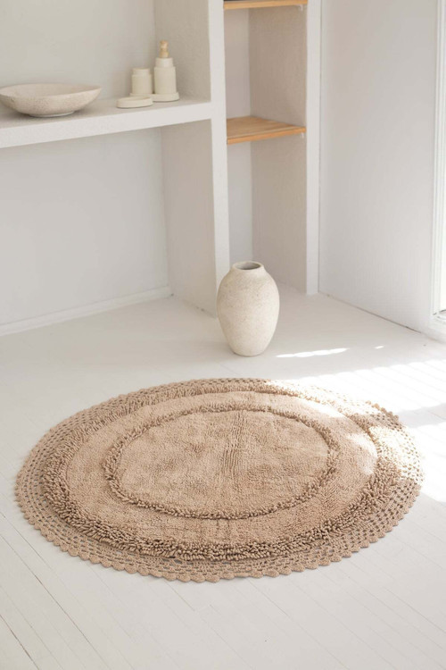 Moon %100 Pamuk Banyo Paspası Mocha120x120