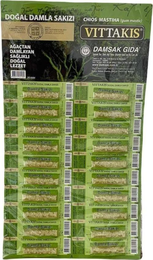 Damla Sakızı Kartela Damsak Vittakis 1 gr x 20