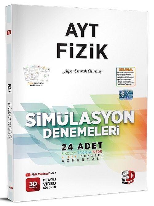 3D Yayınları YKS AYT Fizik Simülasyon 24 Deneme Video Çözümlü