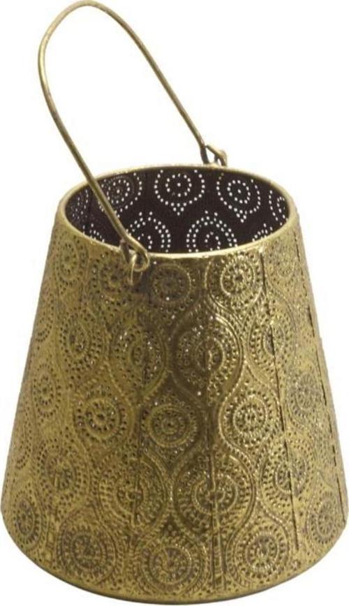 Dekoratif Parlak Simli Eskitme Metal Mumluk Gold