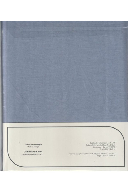 Çarşaf Fitted Yastıklı Ranforce 180*200 Buzmavi Colourıst