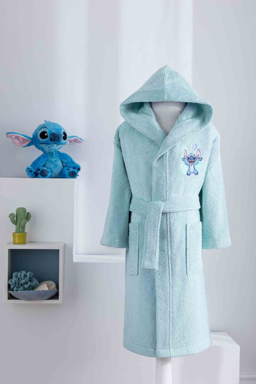 Stitch Disney Lisanslı Çocuk Bornoz 5/6 Yaş