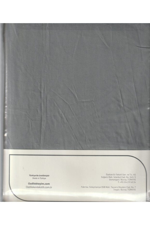 Çarşaf Fitted Yastıklı Ranforce 180*200 Kul Gri Colourıst