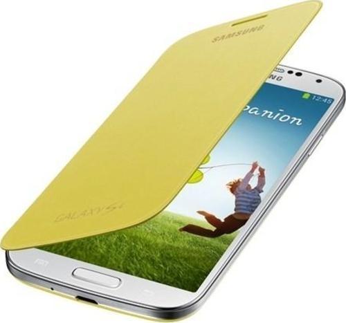 S4 i9500 Kapaklı Kılıf Sarı EF-FI950BYEGWW