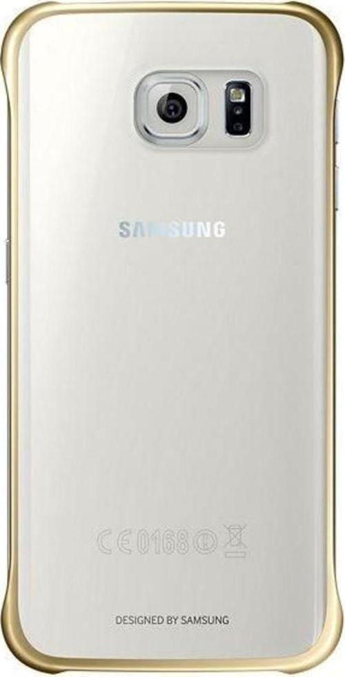 S6 Edge Koruma Kapağı Şeffaf Altın EF-QG925BFEGWW
