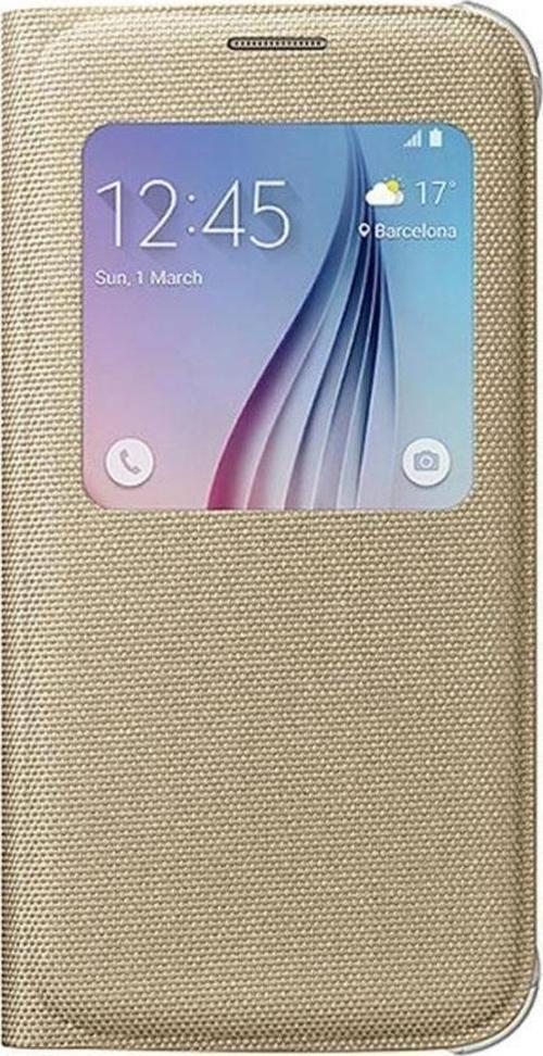 S6 S-View Kılıf Tekstil Altın EF-CG920BFEGWW