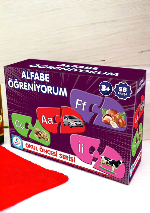 Eğitici Alfabe Öğreniyorum 58 Parça Oyun Seti Kutulu Set LC7495